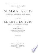 Summa artis, historia general del arte: El arte Egipcio