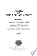 Teatro de Luis Rechani Agrait: Mi señoría