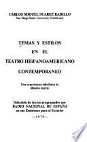 Temas y estilos en el teatro hispanoamericano contemporáneo