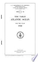 Tide Tables for the Atlantic Coast of the United States
