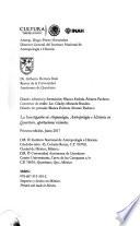 Tiempo y región: La investigación en arqueología, antropología e historia en Querétaro : aportaciones recientes