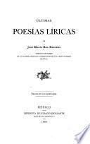 Ultimas poesías líricas de Jose María Roa Bárcena