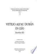 Vetilio Alfau Durán en Clío: Escritos