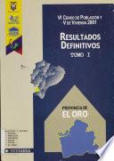 VI censo de población y V de vivienda, 2001: Provincia de Galápagos