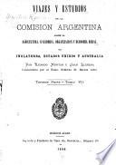 Viajes y estudios de la Comisión Argentina sobre la Agricultura, Ganadería, Organización y Economía Rural en Inglaterra, Estados-Unidos y Australia