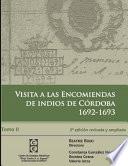 Visita a las encomiendas de indios de Córdoba 1692-1693