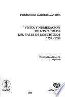 Visita y numeración de los pueblos del valle de los chillos, 1551-1559