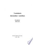 Vocabulario sharanahua-castellano