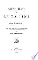 Wörterbuch des Runa Simi oder der Keshua Sprache