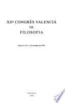 XIIè Congrés Valencià de Filosofia
