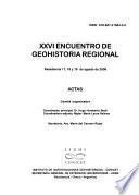 XXVI Encuentro de Geohistoria Regional